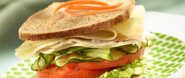 Lower Sodium Turkey & Lacey Swiss Cheese Sandwich