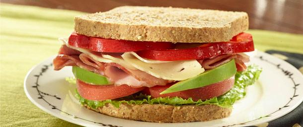 Lower Sodium Ham & Imported Swiss Cheese Sandwich
