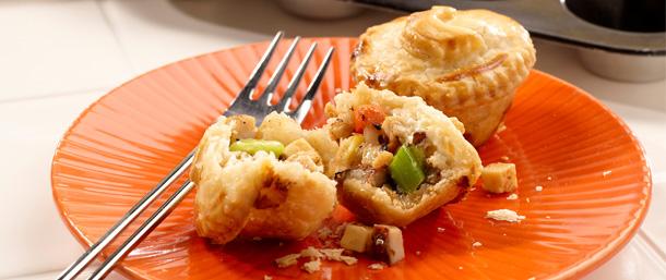 Mini Blackened Turkey Pot Pie Bites