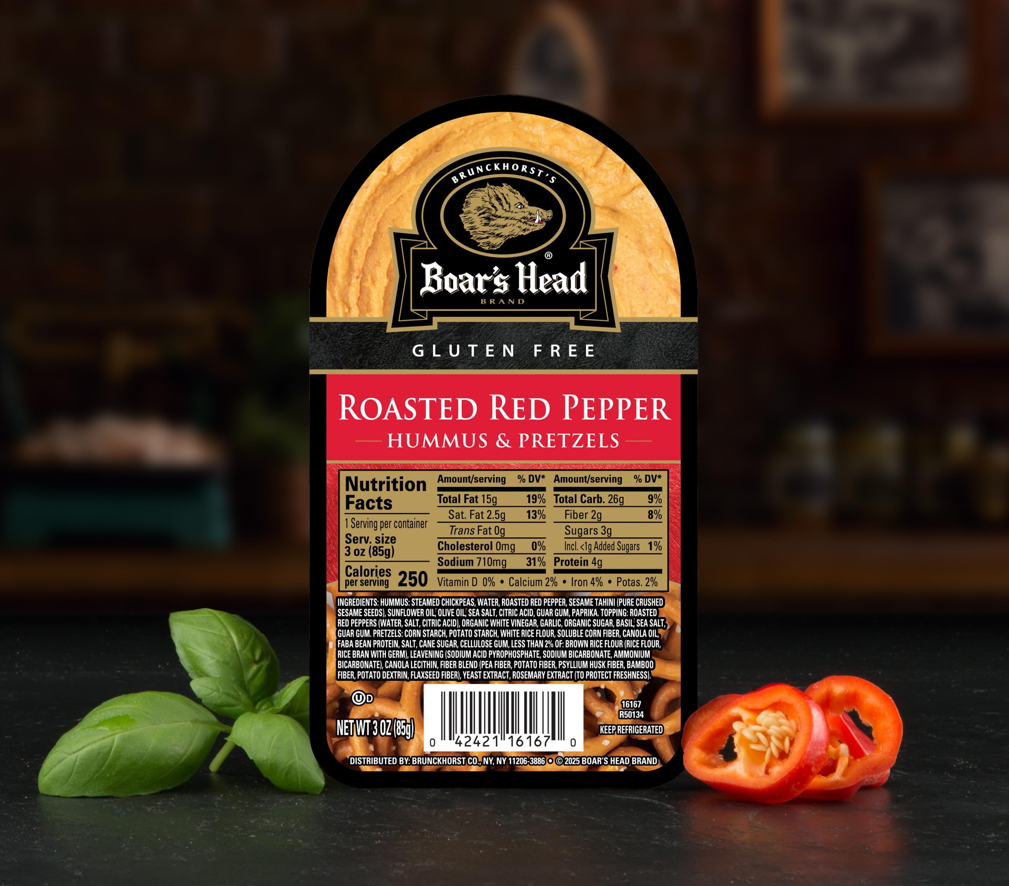 Roasted Red Pepper Hummus & Pretzels