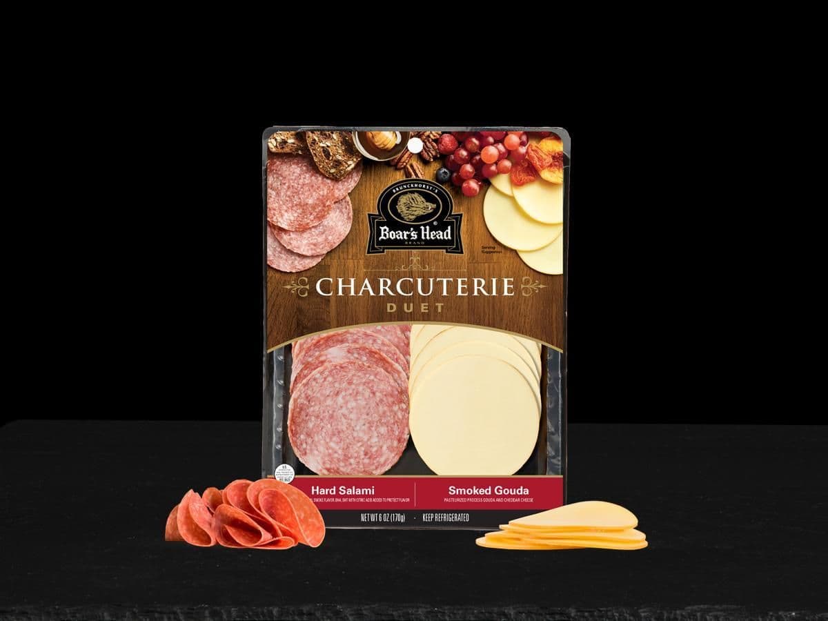 Charcuterie Duet: Uncured Hard Salami & Smoked Gouda Cheese