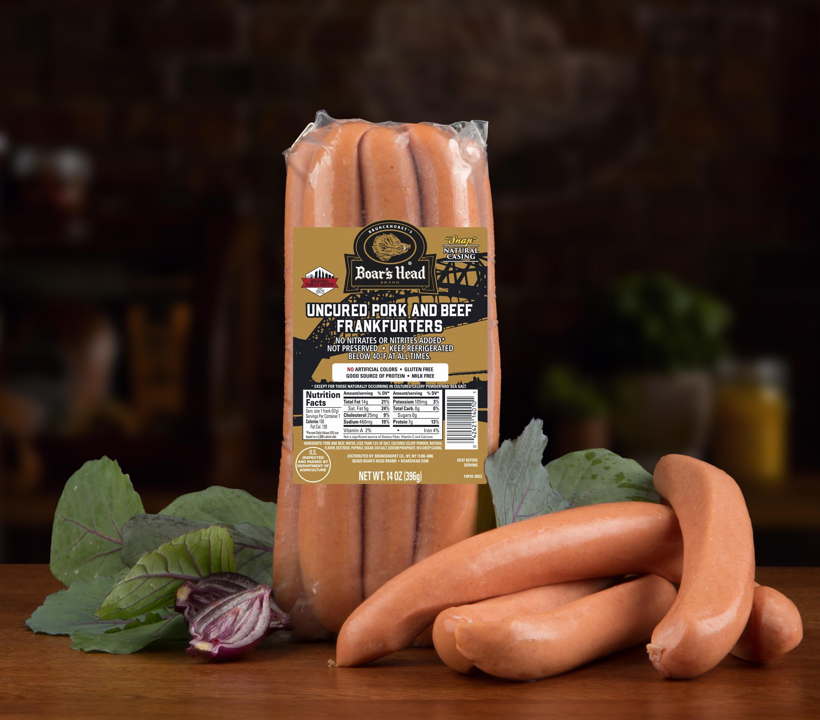 Uncured Pork & Beef Frankfurters