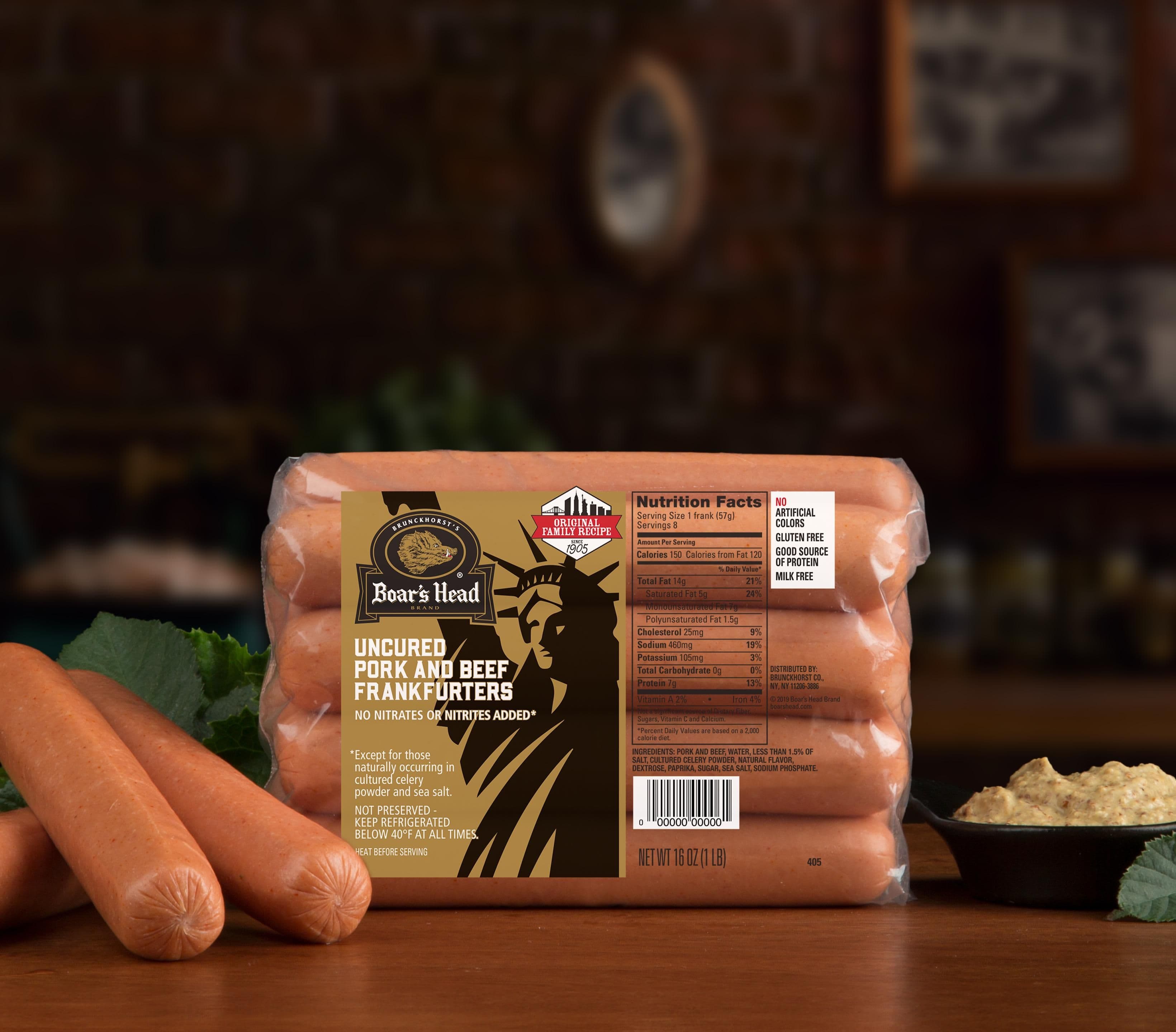 Uncured Pork & Beef Frankfurters