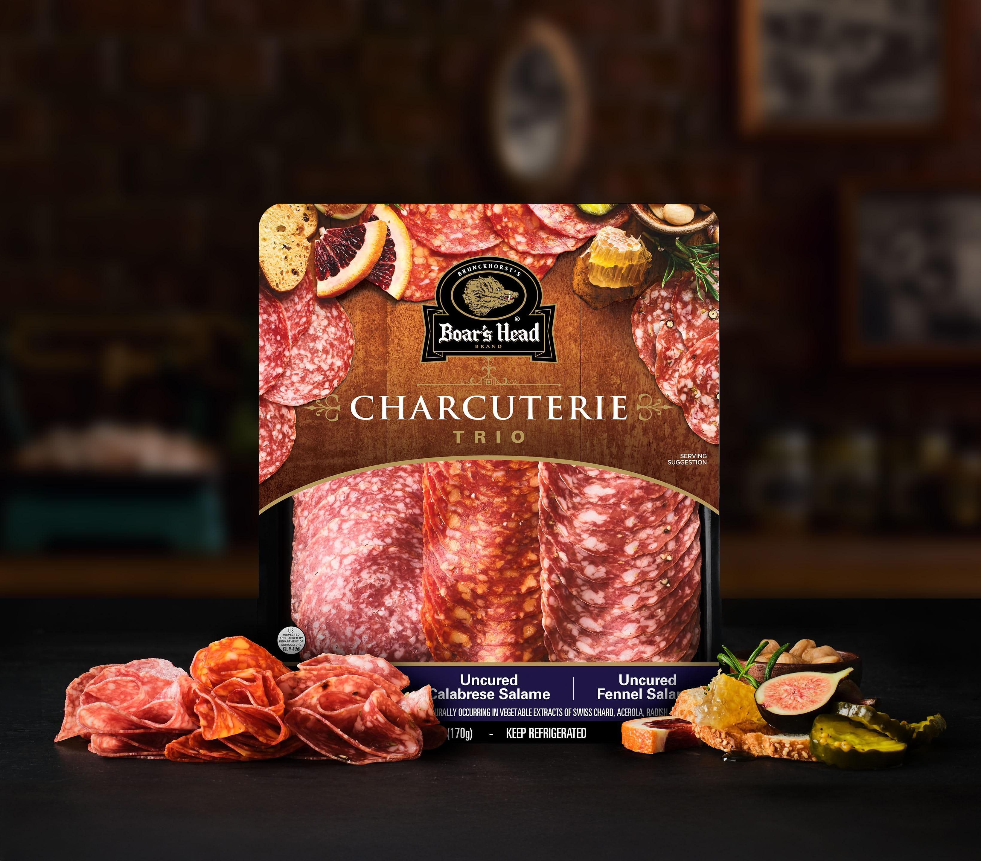 Charcuterie Trio: Uncured Milano Italian Salame, Uncured Fennel Salame, and Uncured Calabrese Salame