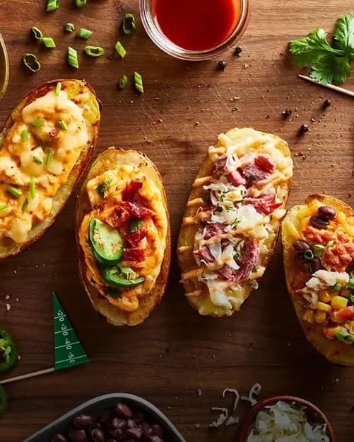 Potato Skins, 4 Different Ways