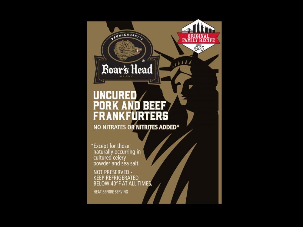 Uncured Pork & Beef Frankfurters Boar's Head
