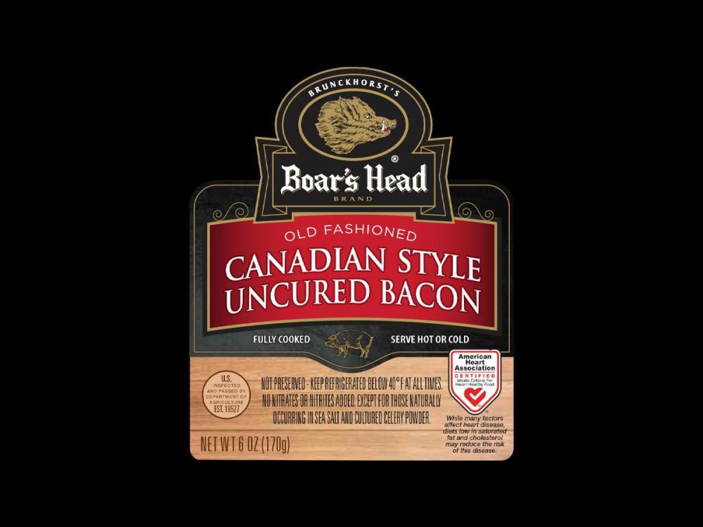Canadian Style Uncured Bacon Boar's Head