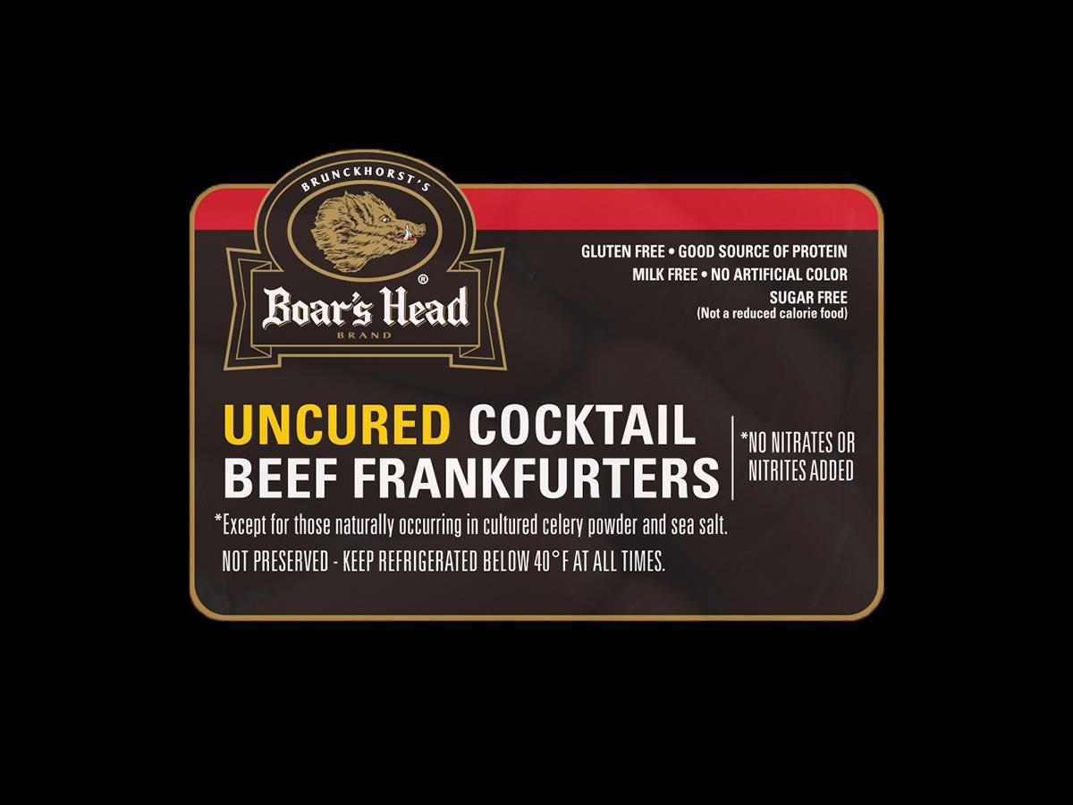 Uncured Beef Cocktail Frankfurters Boar's Head