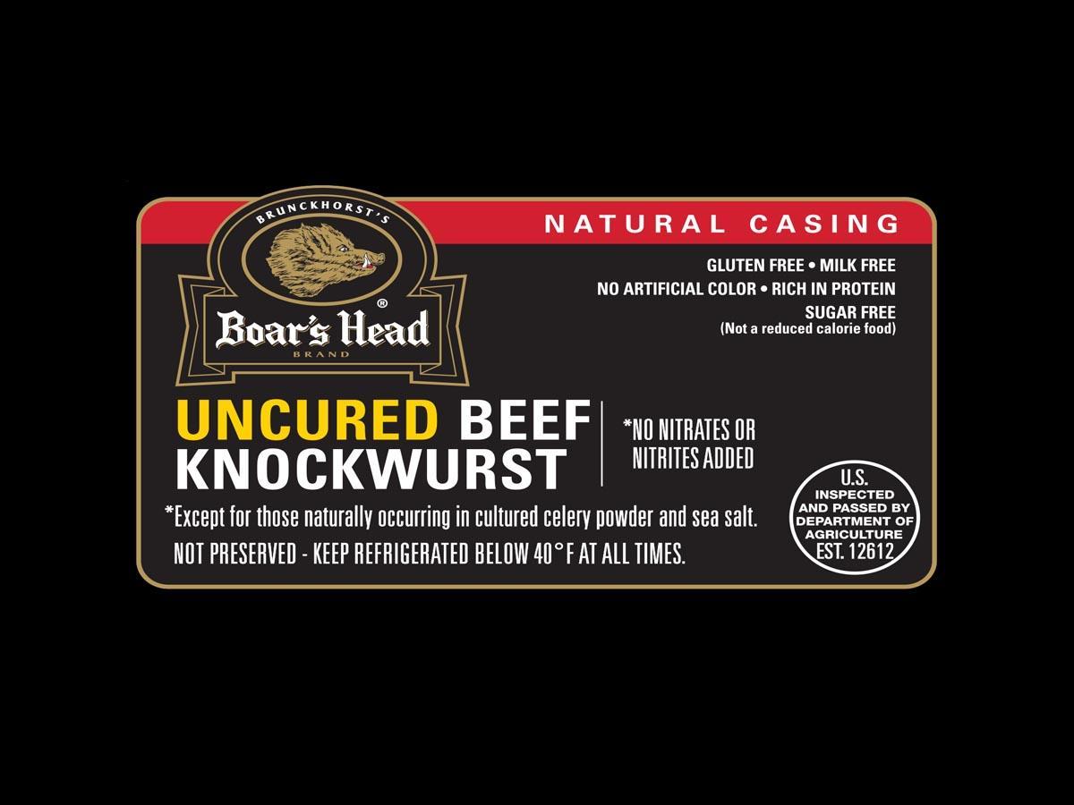 Uncured Beef Knockwurst Boar's Head