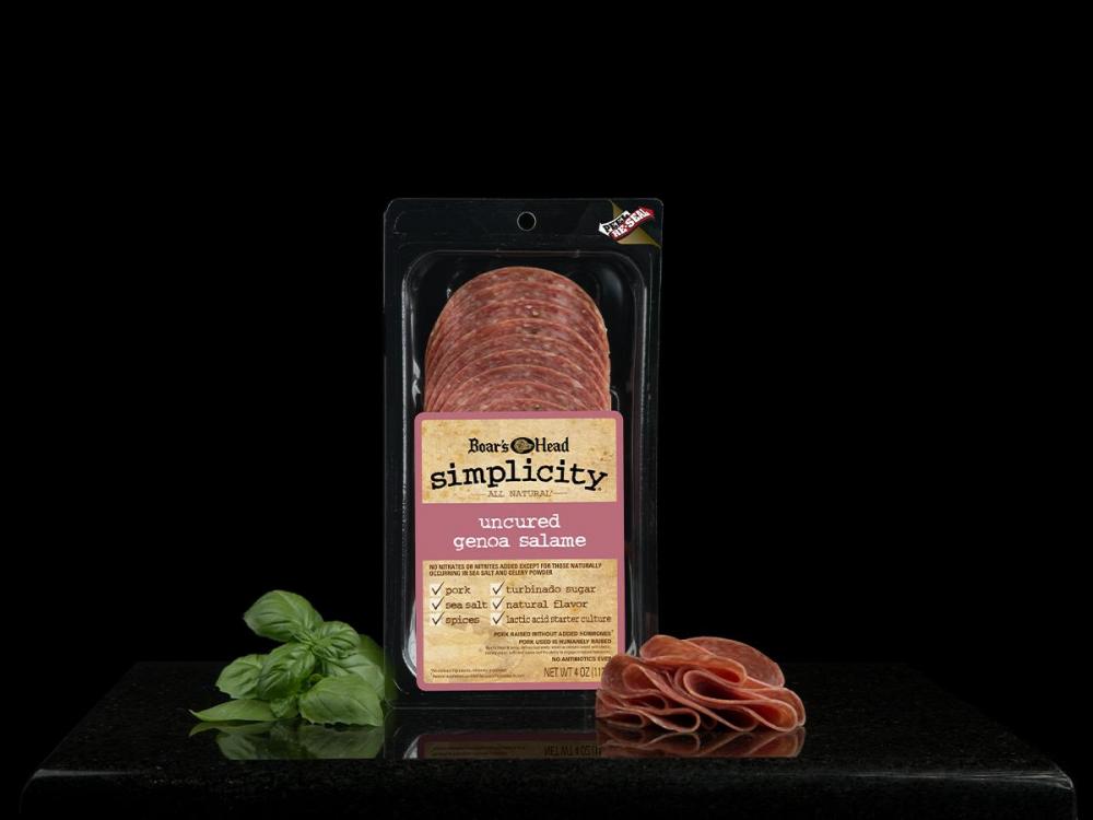 Simplicity® All Natural* Uncured Genoa Salame Boar's Head