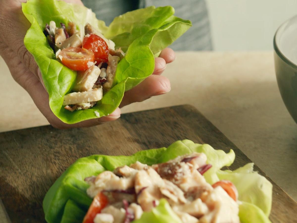 Everroast Chicken Caesar Lettuce Wraps Recipe Boar S Head