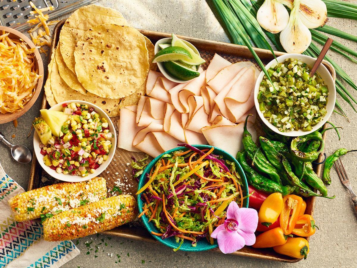 Bold Aloha Sunshine® Turkey Breast Taco Platter Recipe Boar's Head